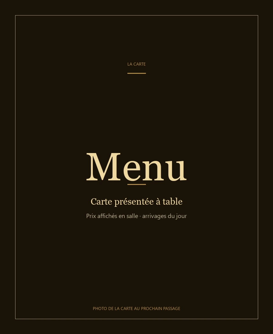 Carte Le Cheval d'Or, photo de la carte au prochain passage